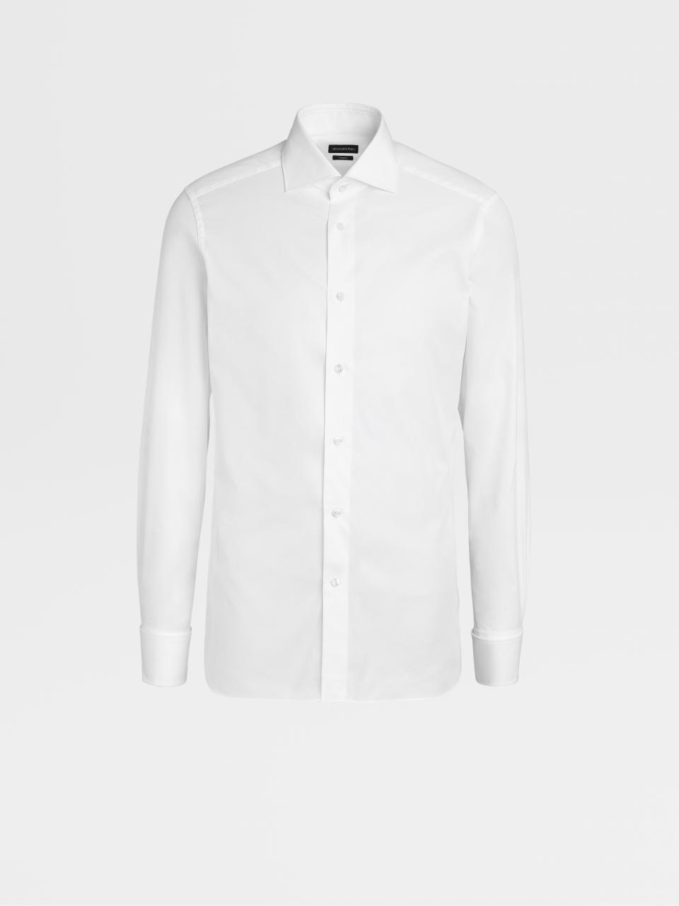 白色Trofeo™ 棉质精裁衬衫，Milano合身版型